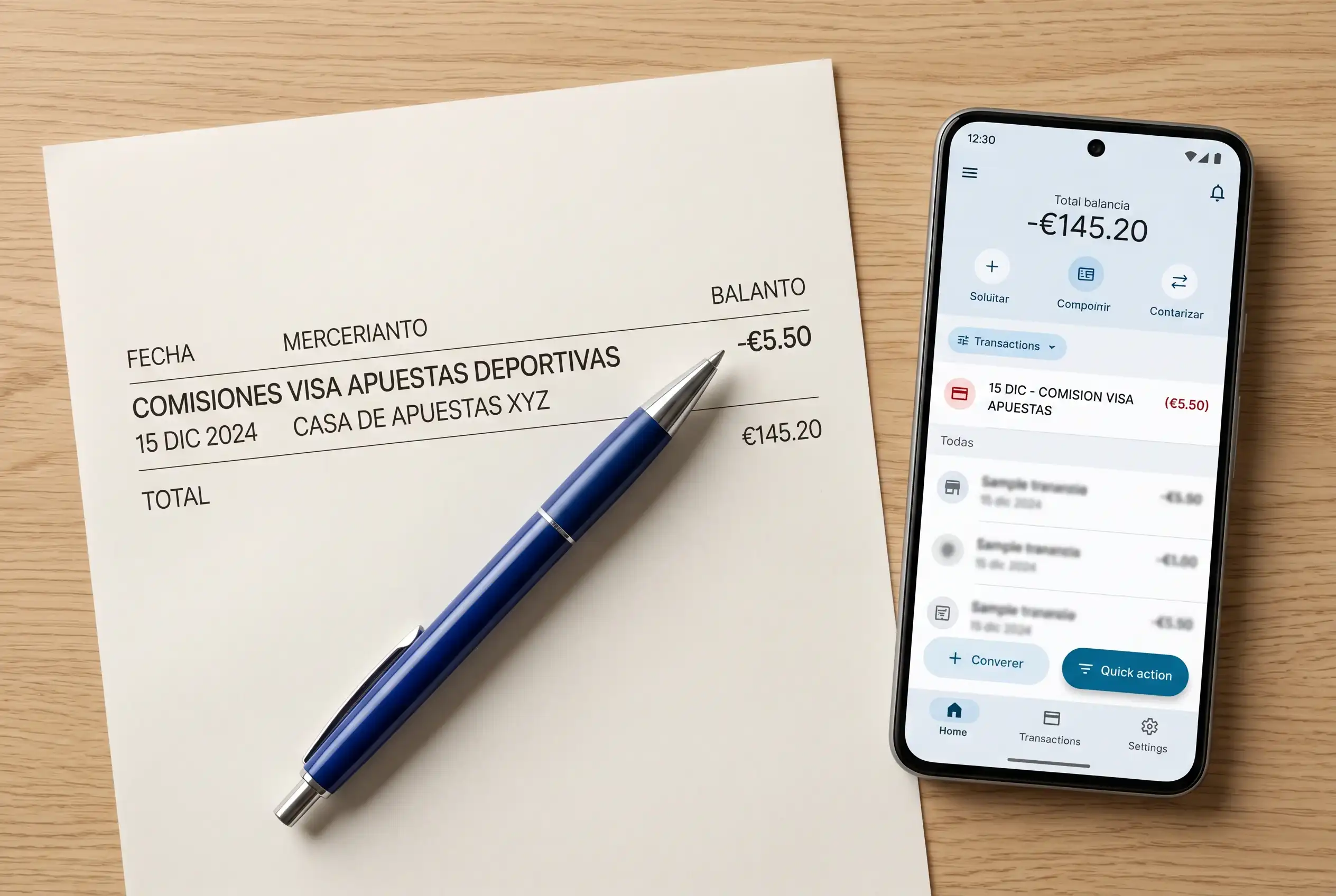 Desglose de comisiones reales al usar tarjeta Visa en apuestas deportivas online en España
