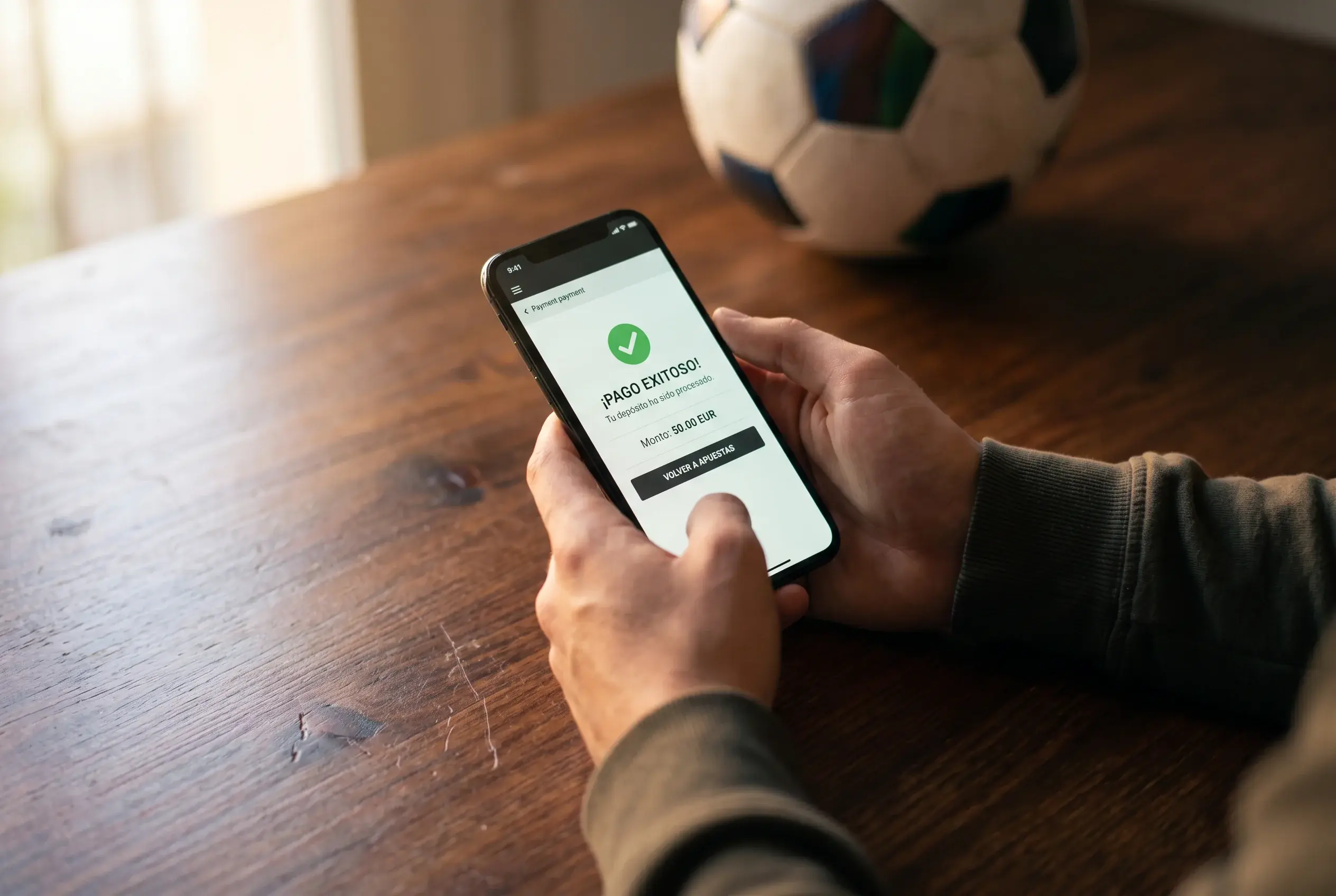 Proceso de depósito con tarjeta Visa en una casa de apuestas deportivas online en España